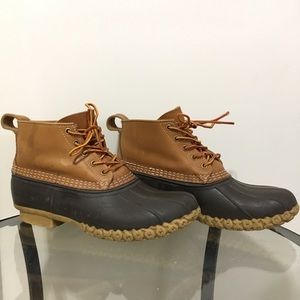 Tan Leather Rain Boots